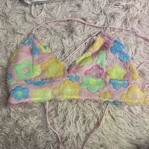 💕 Colorful Floral Fuzzy Tank